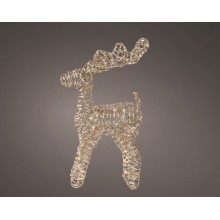 Led фигура елен 12х30х55см златиста